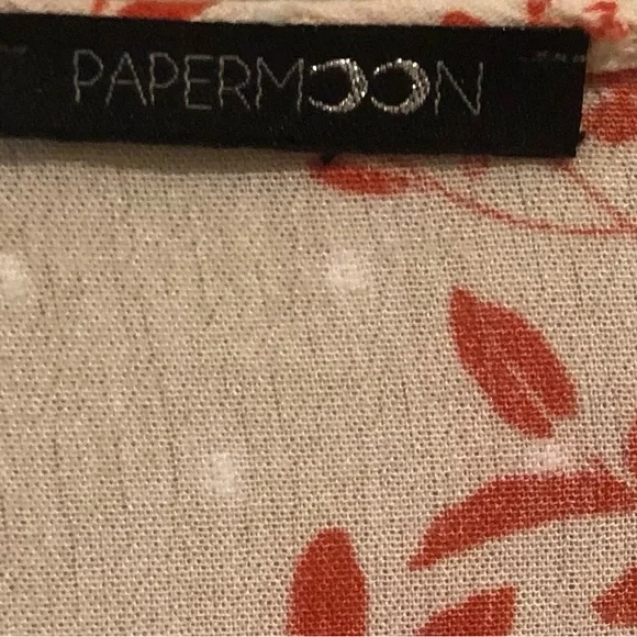 Orange and cream blouse. Size 2X. - Picture 5 of 10